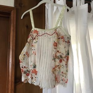 Bohemian Hippie Floral Tank w/ Lace Detail!!